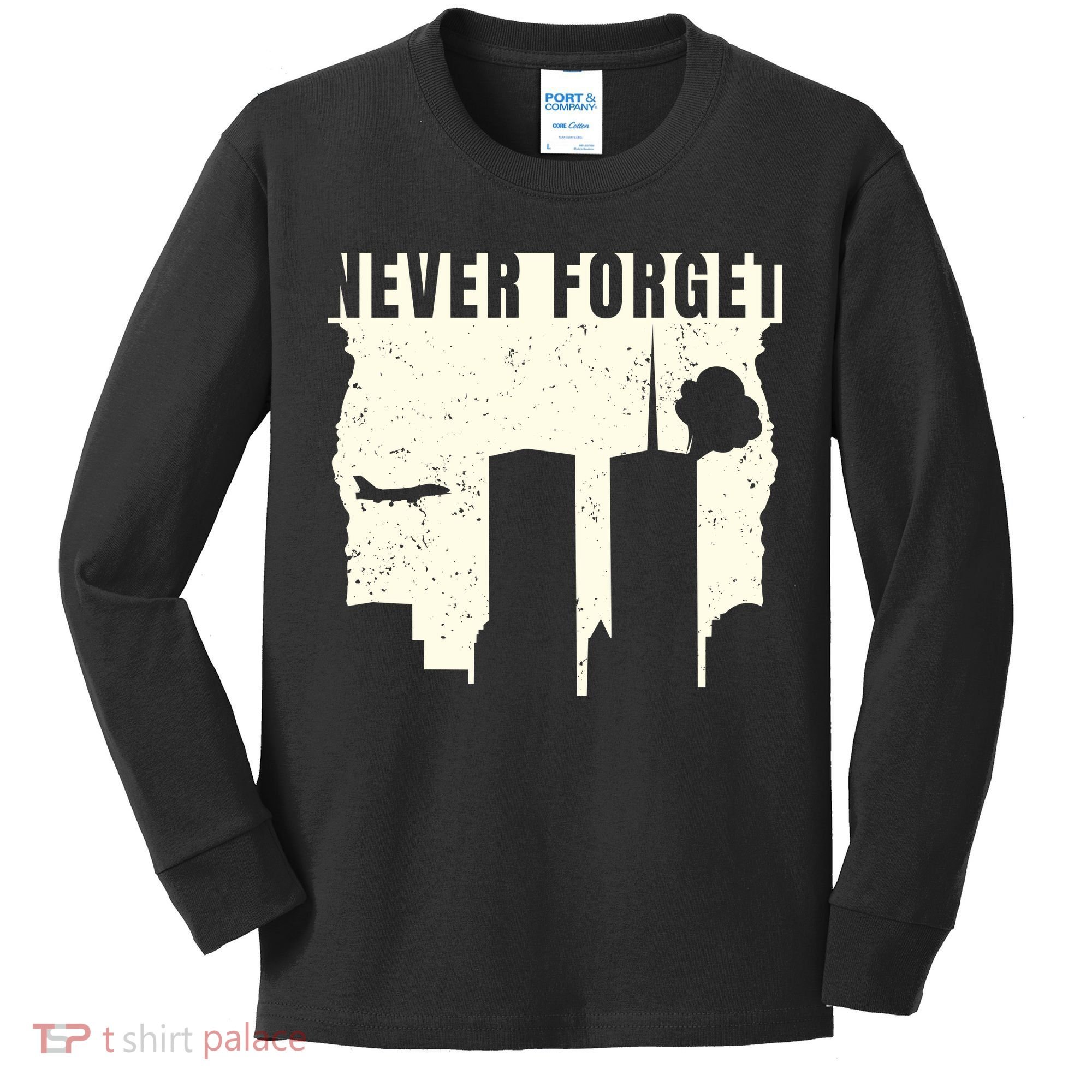 Never Forget 9.11 Patriot Day Kids Long Sleeve Shirt