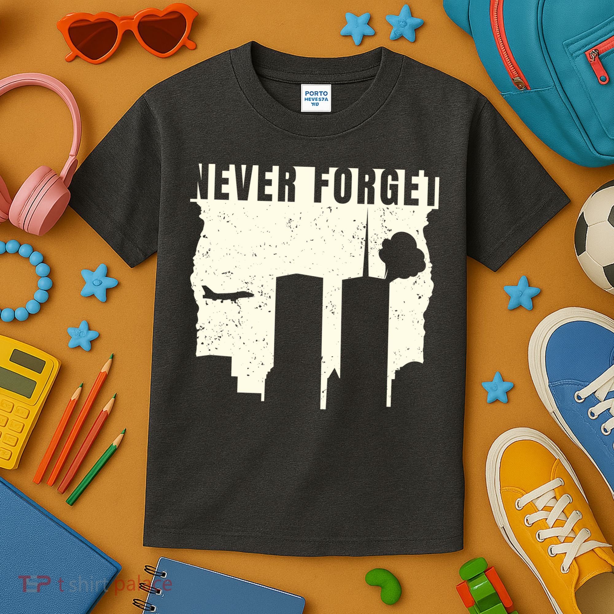 Never Forget 9.11 Patriot Day Kids T-Shirt