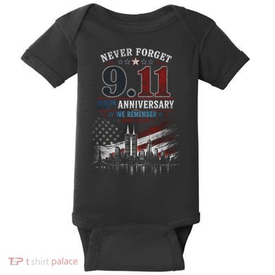 Never Forget 9.11 25th Anniversary We Remember 2001-2026 Baby Bodysuit