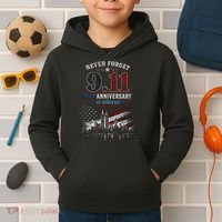 Never Forget 9.11 25th Anniversary We Remember 2001-2026 Kids Hoodie thumb 2