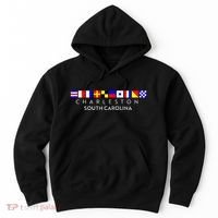 Nautical Flag Alphabet Gift Charleston South Carolina Hoodie thumb 0
