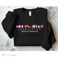 Nautical Flag Alphabet Gift Charleston South Carolina Sweatshirt thumb 2