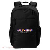 Nautical Flag Alphabet Gift Charleston South Carolina Backpack thumb 0