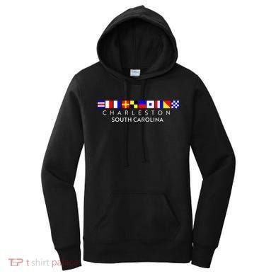 Nautical Flag Alphabet Gift Charleston South Carolina Women's Hoodie
