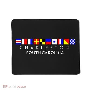 Nautical Flag Alphabet Gift Charleston South Carolina Mousepad