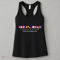 Nautical Flag Alphabet Gift Charleston South Carolina Women's Tank Top thumb 3
