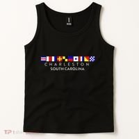 Nautical Flag Alphabet Gift Charleston South Carolina Tank Top thumb 2