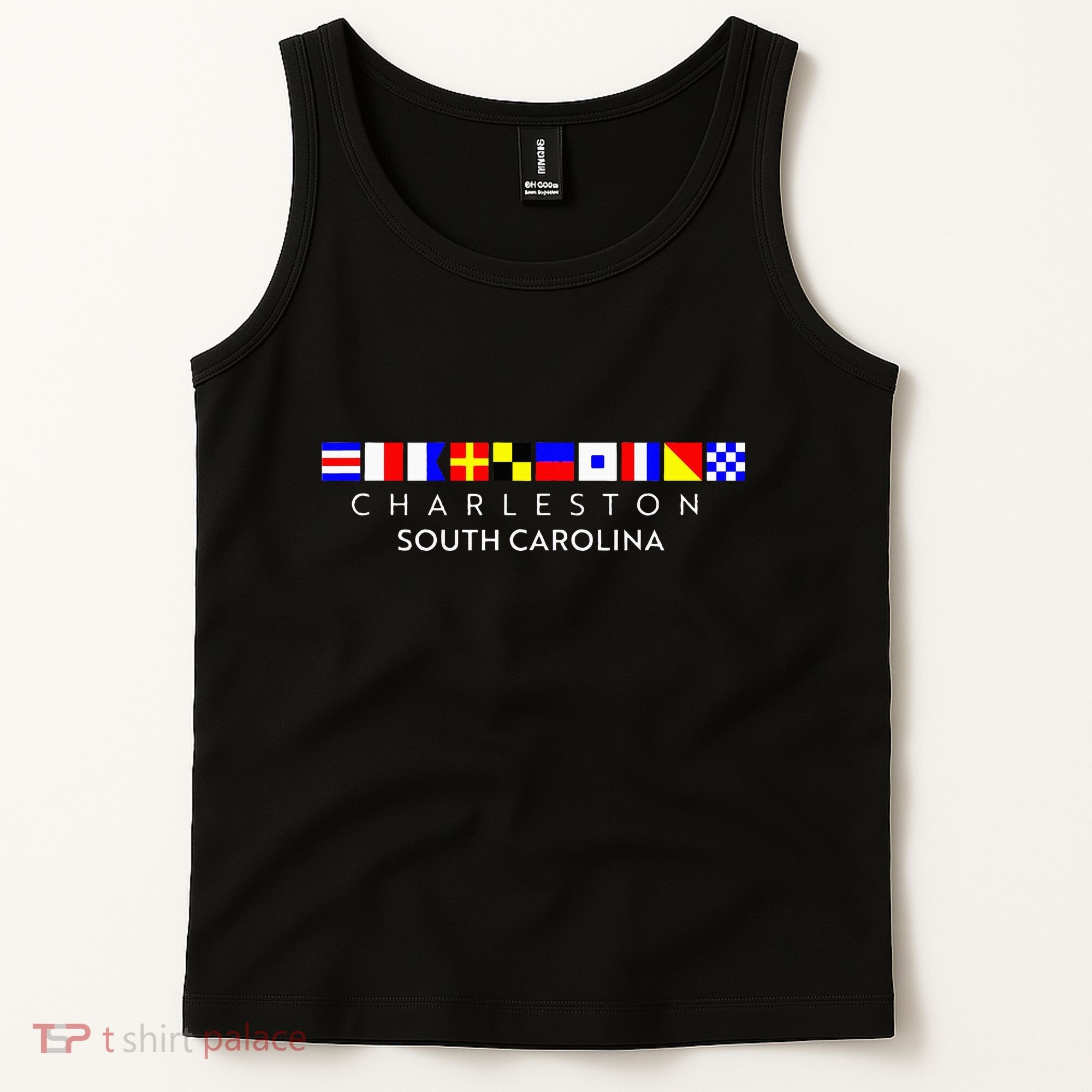 Nautical Flag Alphabet Gift Charleston South Carolina Tank Top