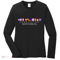 Nautical Flag Alphabet Gift Charleston South Carolina Women's Long Sleeve Shirt thumb 0