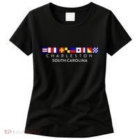 Nautical Flag Alphabet Gift Charleston South Carolina Women's T-Shirt thumb 0