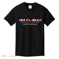 Nautical Flag Alphabet Gift Charleston South Carolina Kids T-Shirt thumb 0