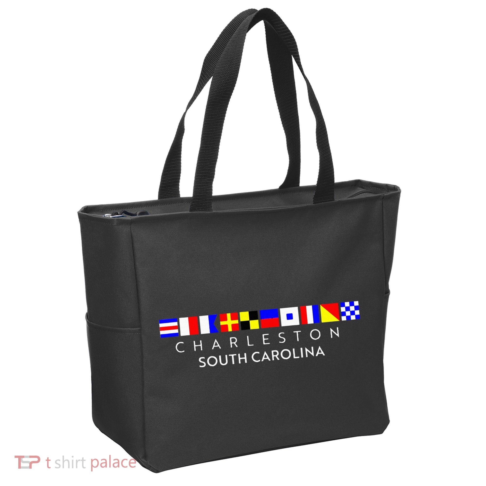 Nautical Flag Alphabet Gift Charleston South Carolina Tote Bag