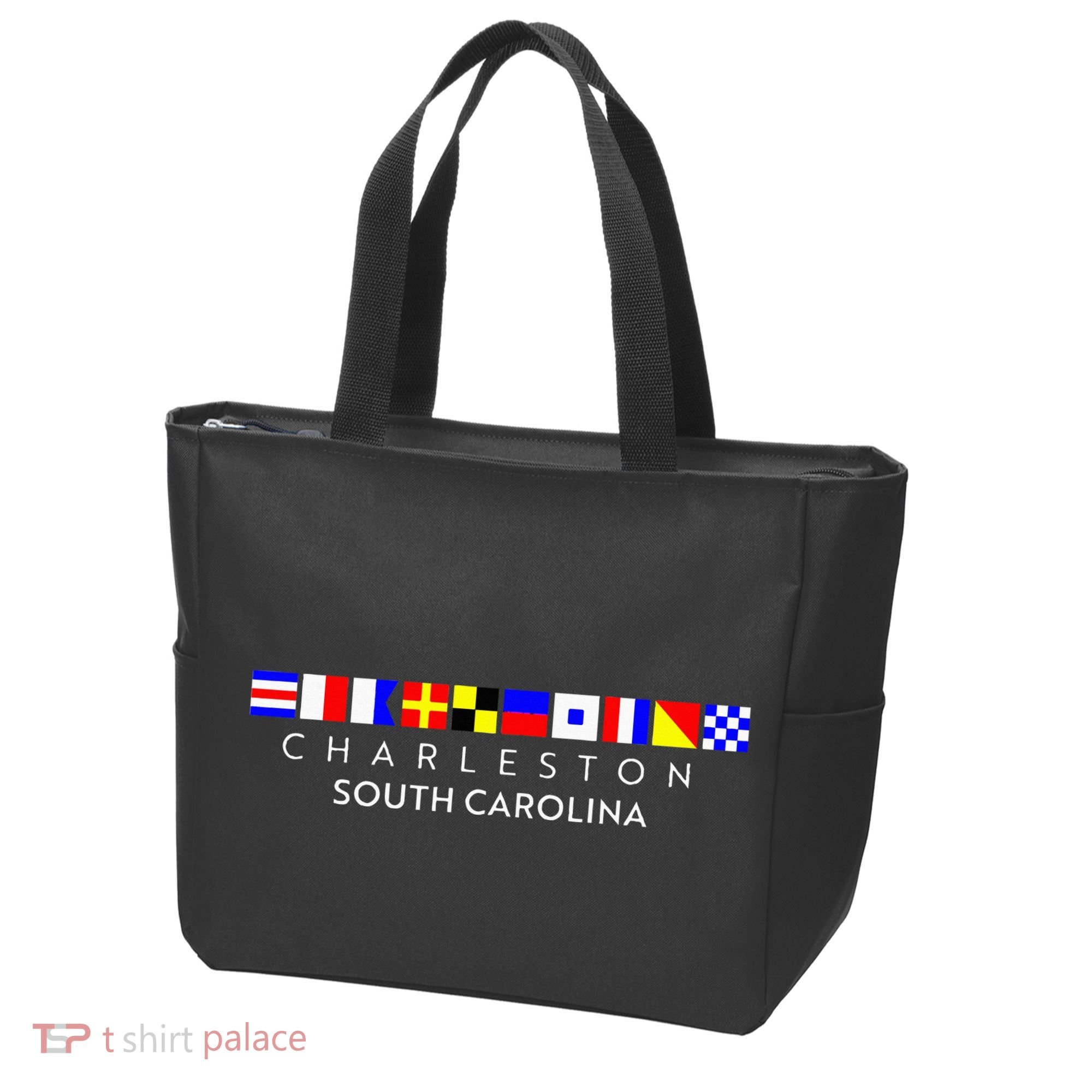 Nautical Flag Alphabet Gift Charleston South Carolina Tote Bag