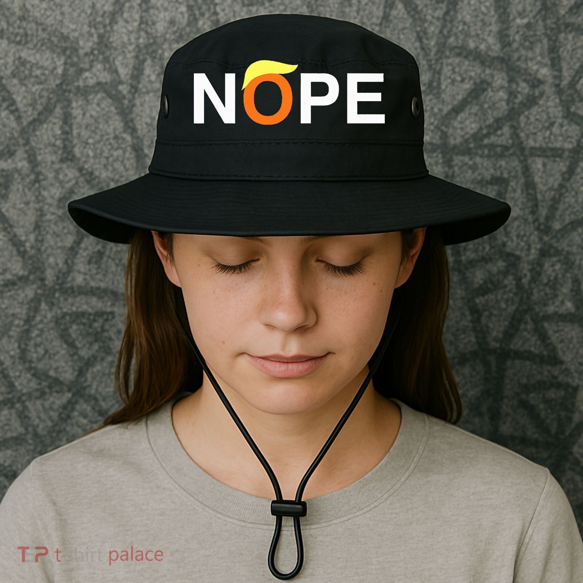 Nope Funny Anti Trump Bucket Hat