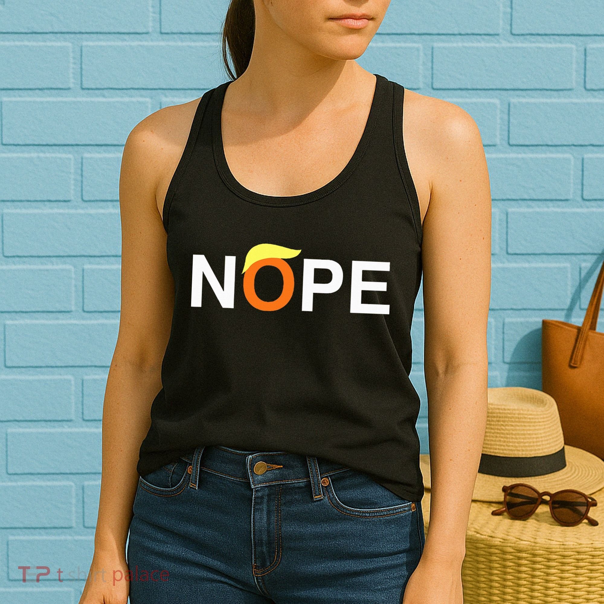 Nope Funny Anti Trump Women's Tank Top