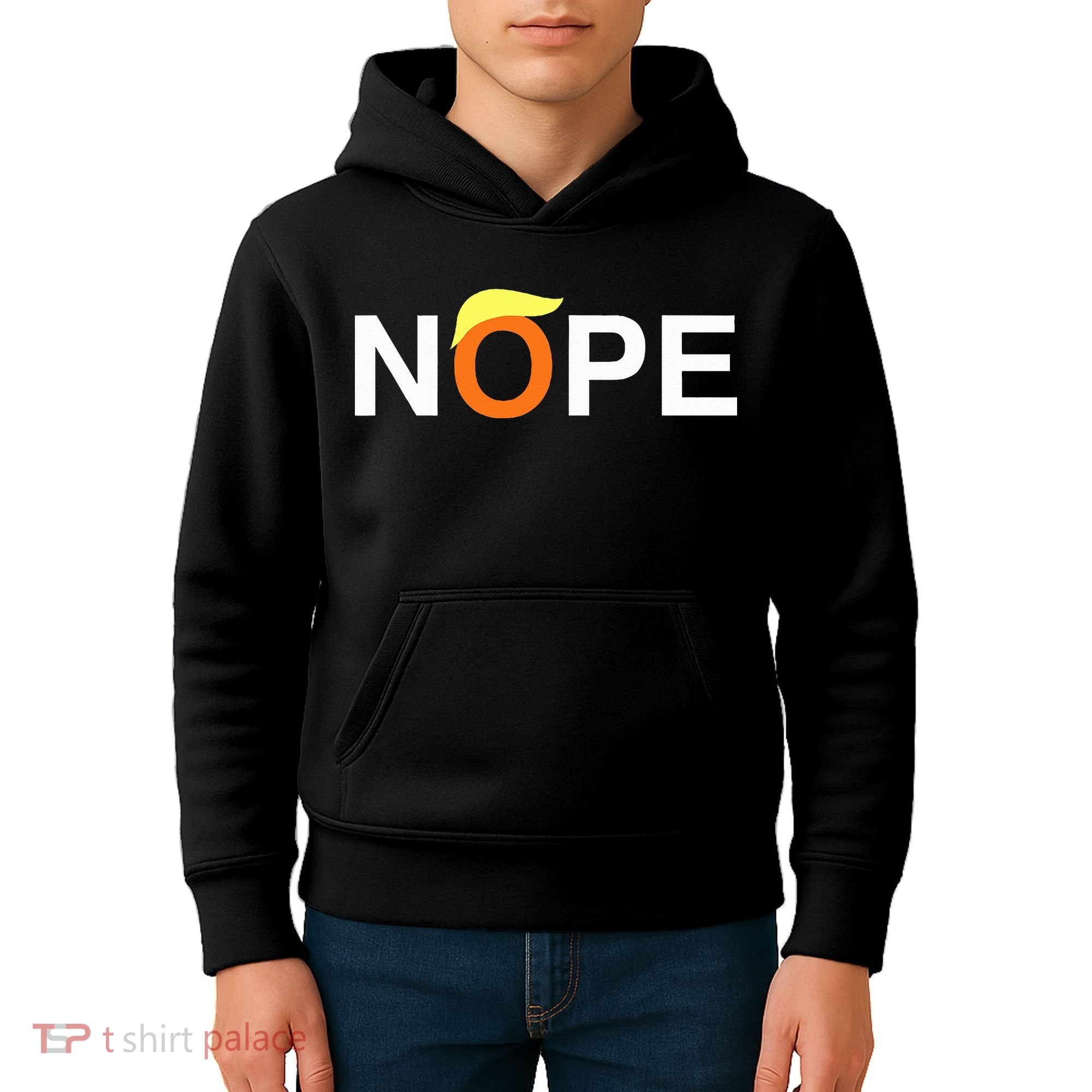 Nope Funny Anti Trump Kids Hoodie