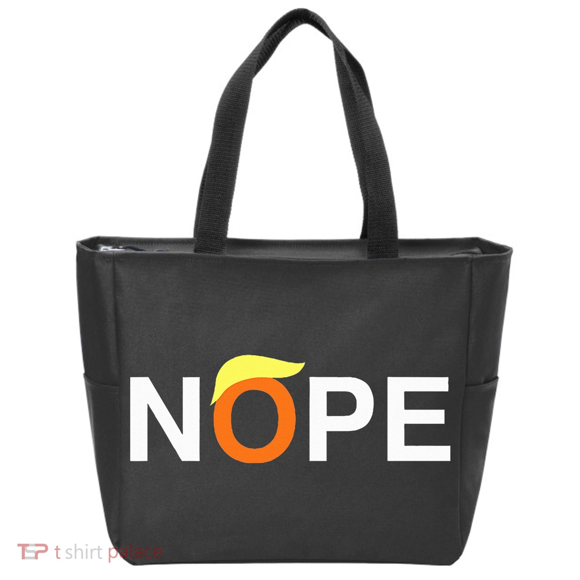 Nope Funny Anti Trump Tote Bag