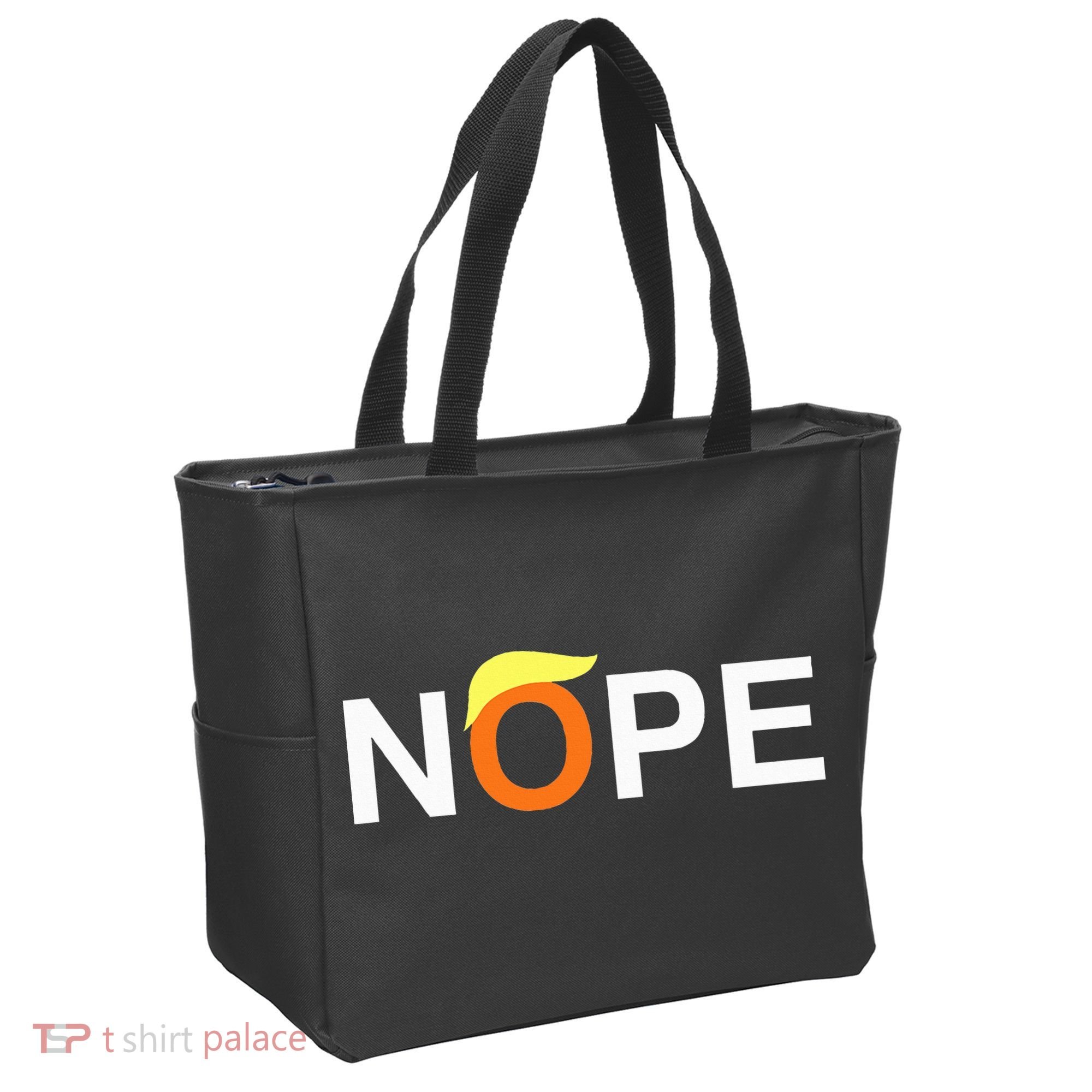 Nope Funny Anti Trump Tote Bag