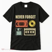 Never Forget Audio Cassette 70s 80s 90s Tall T-Shirt thumb 0