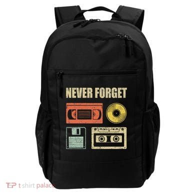 Never Forget Audio Cassette 70s 80s 90s Backpack