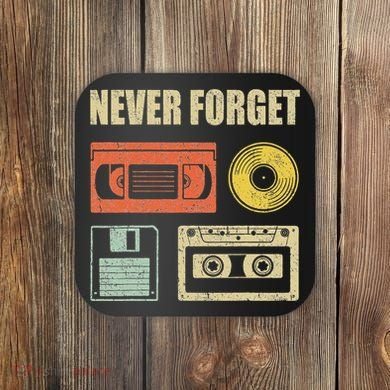 Never Forget Audio Cassette 70s 80s 90s Coaster