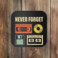 Never Forget Audio Cassette 70s 80s 90s Coaster thumb 0
