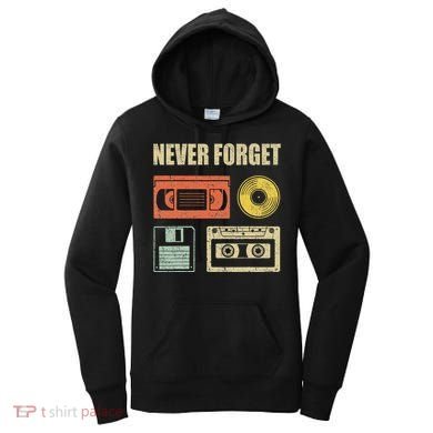 Never Forget Audio Cassette 70s 80s 90s Women's Hoodie