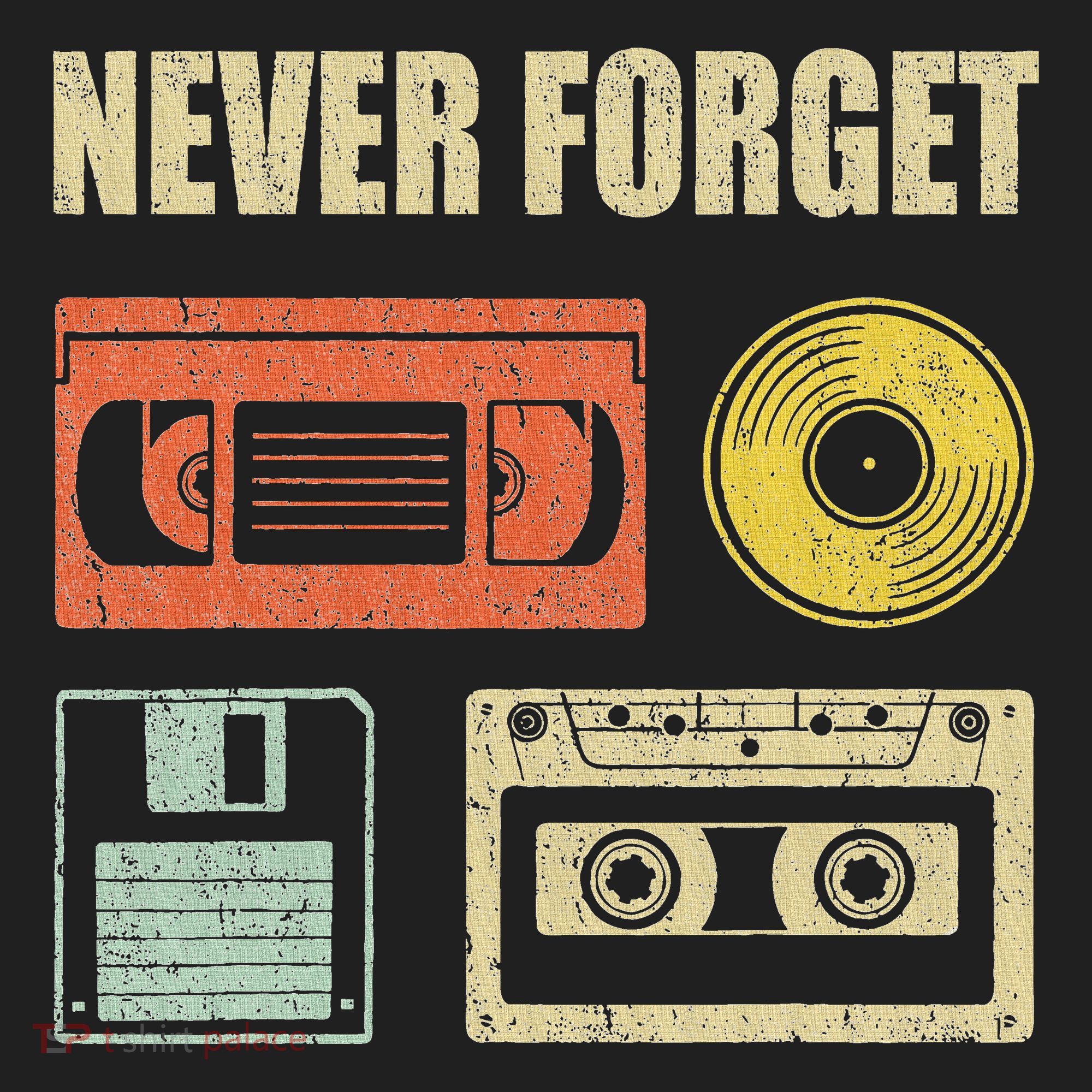 Never Forget Audio Cassette 70s 80s 90s Hat
