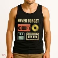 Never Forget Audio Cassette 70s 80s 90s Tank Top thumb 3