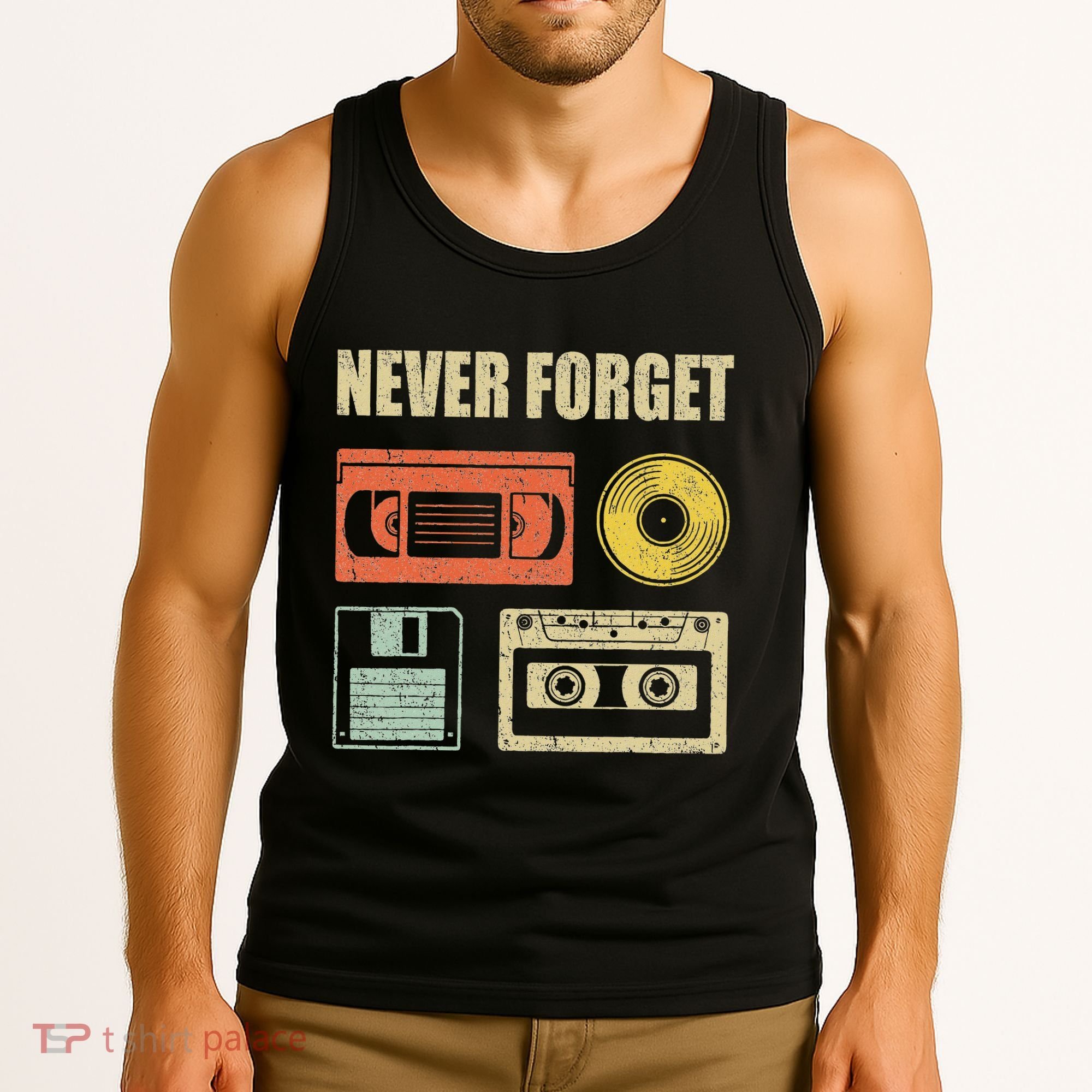 Never Forget Audio Cassette 70s 80s 90s Tank Top
