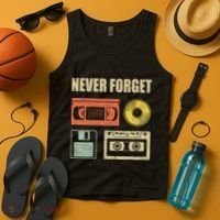 Never Forget Audio Cassette 70s 80s 90s Tank Top thumb 4