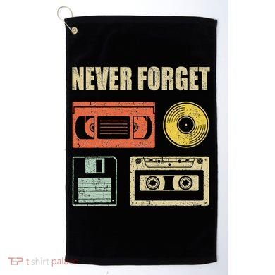 Never Forget Audio Cassette 70s 80s 90s Golf Towel