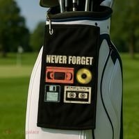 Never Forget Audio Cassette 70s 80s 90s Golf Towel thumb 2
