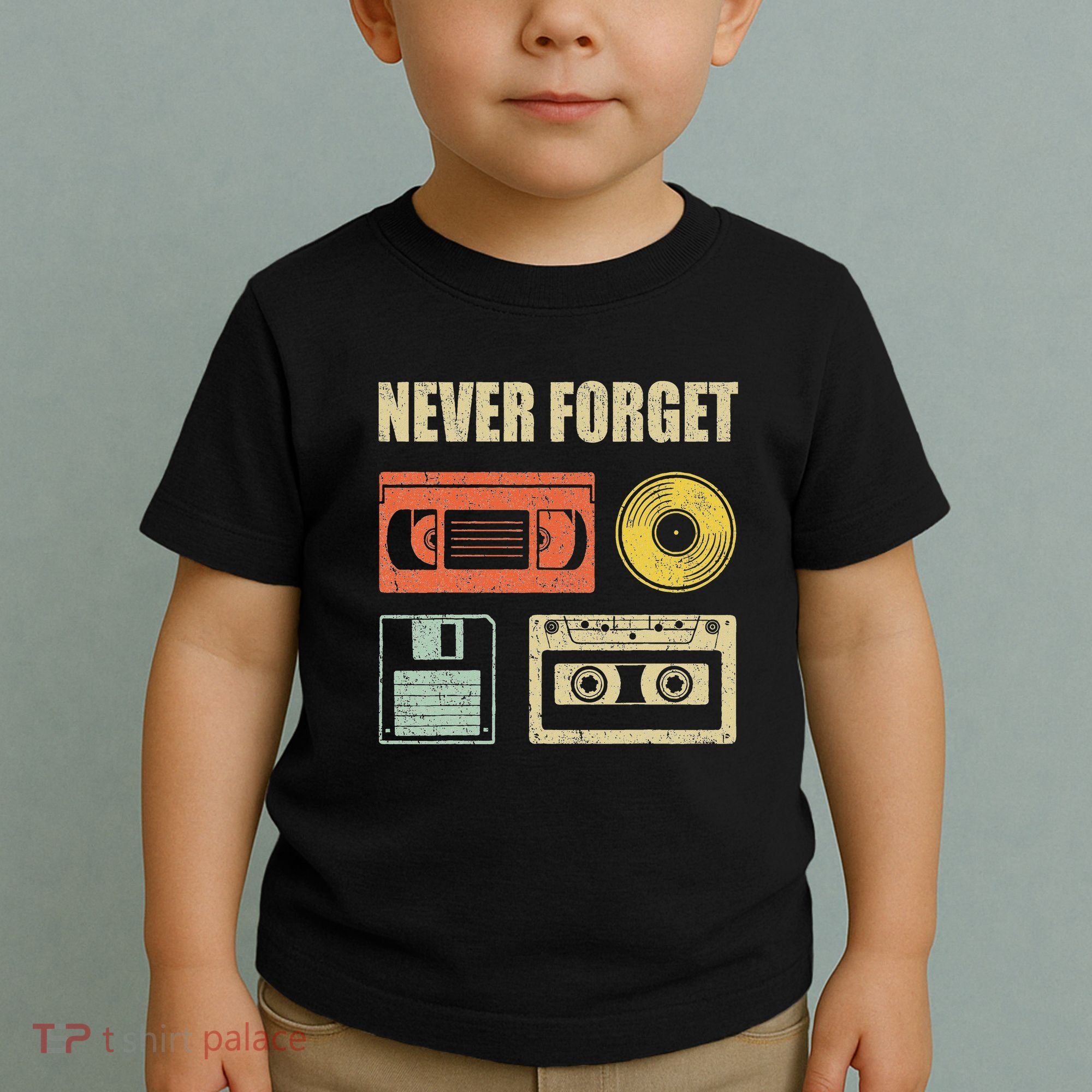 Never Forget Audio Cassette 70s 80s 90s Toddler T-Shirt