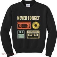 Never Forget Audio Cassette 70s 80s 90s Kids Sweatshirt thumb 0