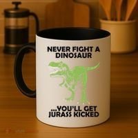 Never Fight A Dinosaur Youll Get Jurass Kicked Coffee Mug thumb 4