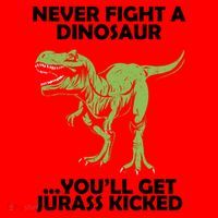 Never Fight A Dinosaur Youll Get Jurass Kicked Santa Hat thumb 1