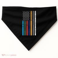 No One Fights Alone Support Our Heroes Flag USA-Made Doggie Bandana thumb 0