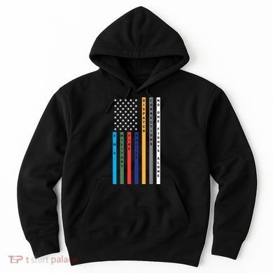 No One Fights Alone Support Our Heroes Flag Hoodie