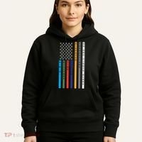 No One Fights Alone Support Our Heroes Flag Hoodie thumb 5