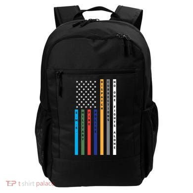 No One Fights Alone Support Our Heroes Flag Backpack