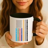 No One Fights Alone Support Our Heroes Flag Coffee Mug thumb 3