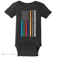 No One Fights Alone Support Our Heroes Flag Baby Bodysuit thumb 0