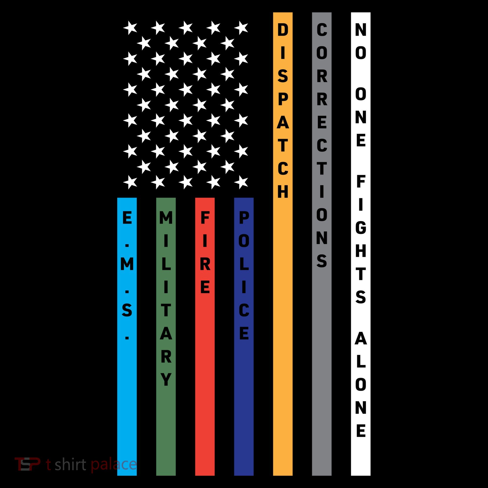 No One Fights Alone Support Our Heroes Flag Baby Bodysuit