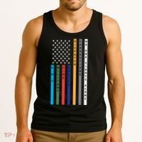 No One Fights Alone Support Our Heroes Flag Tank Top thumb 3