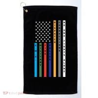 No One Fights Alone Support Our Heroes Flag Golf Towel thumb 0