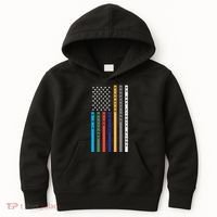No One Fights Alone Support Our Heroes Flag Kids Hoodie thumb 0