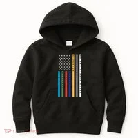 No One Fights Alone Support Our Heroes Flag Kids Hoodie thumb 0