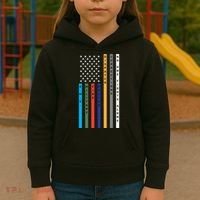 No One Fights Alone Support Our Heroes Flag Kids Hoodie thumb 3