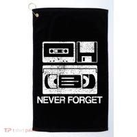 Never Forget Audio Cassette 70s 80s 90s Gift Golf Towel thumb 0